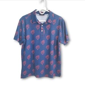 Yatta Golf Cactus Patterned Polo Shirt, Size S
